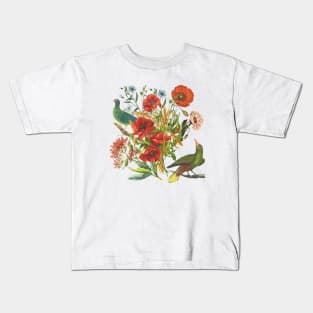 BIRDS & POPPIES Kids T-Shirt